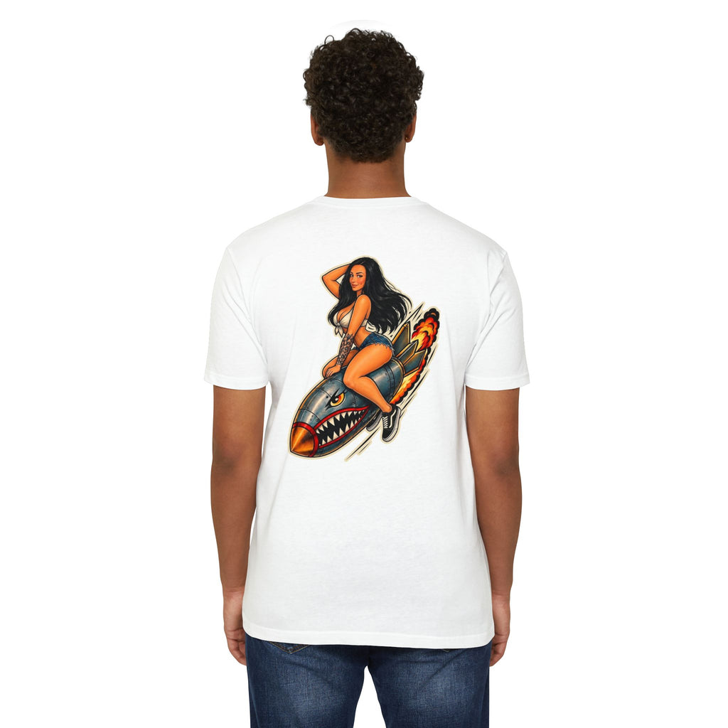 Pinup Girl Rocket Tee — "Average" Retro Graphic T-Shirt