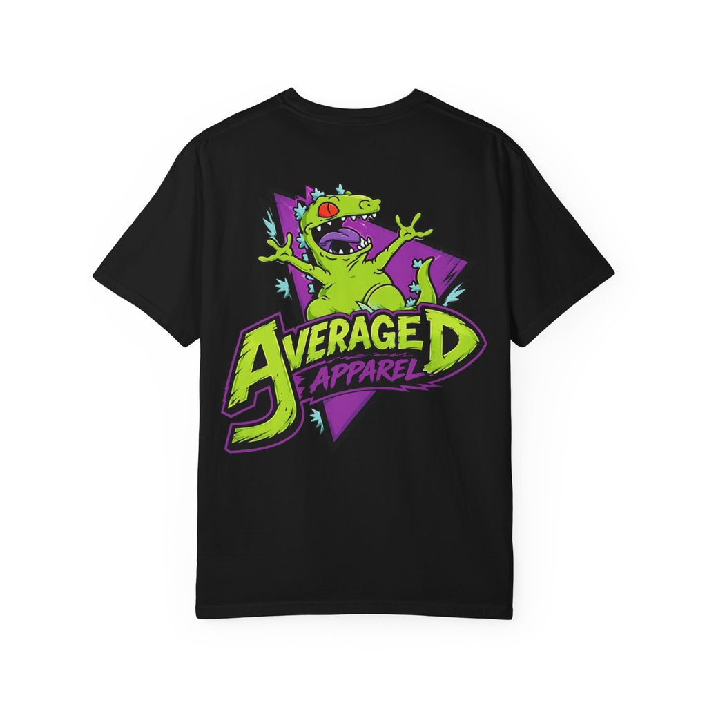 Average D Apparel Graphic T-Shirt — Retro Green Monster Logo