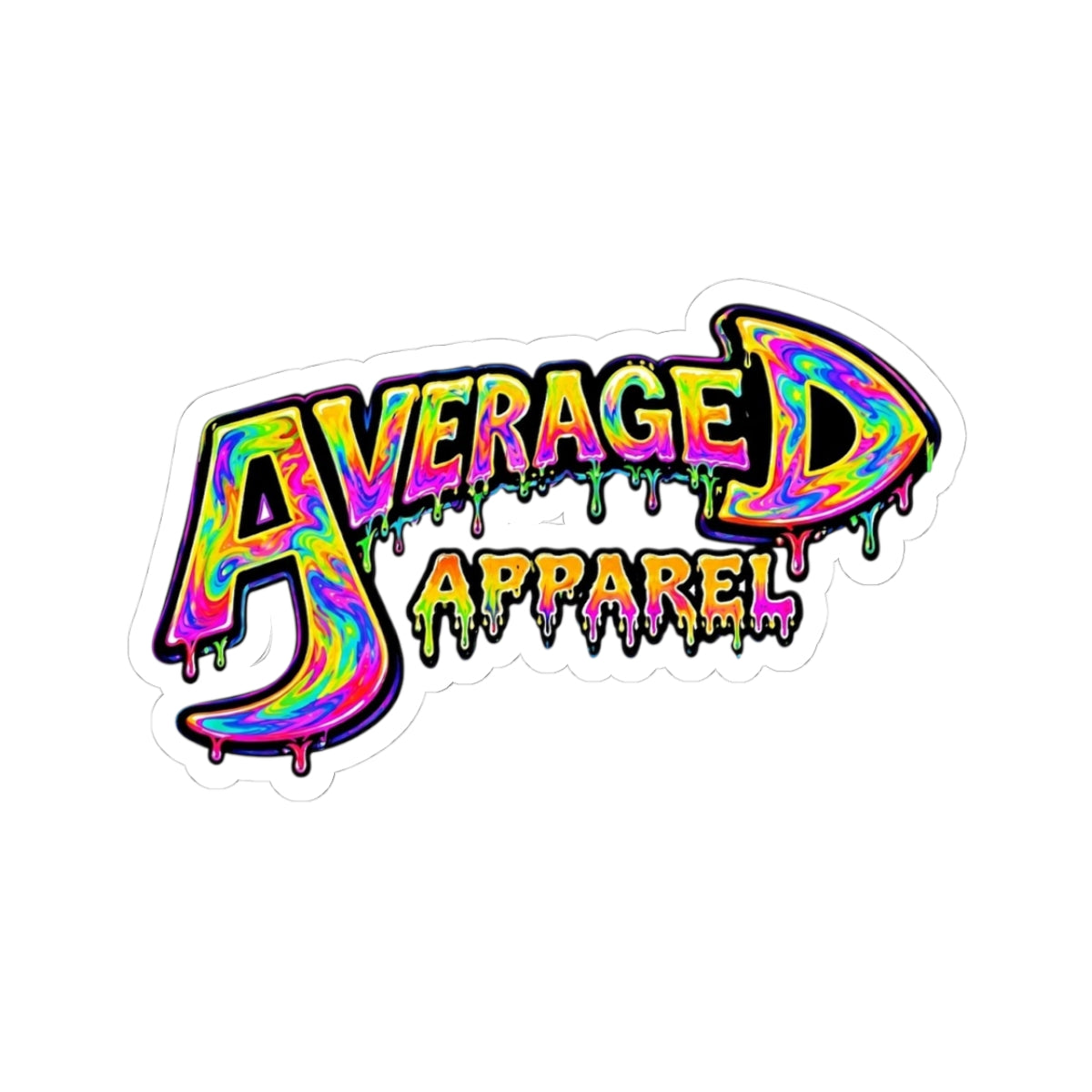 Acid Drip "Average D Apparel" Kiss-Cut Sticker