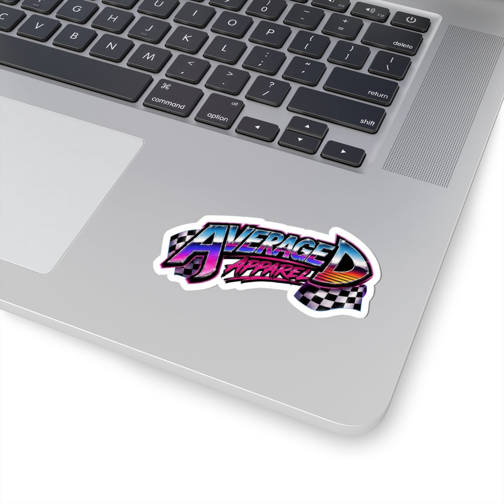 Average D Apparel Retro Racing Kiss-Cut Sticker