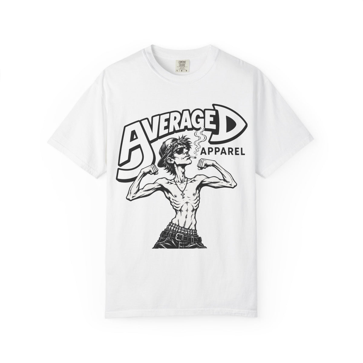 Average D Apparel Graphic T-Shirt — Vintage Punk Muscle Sketch Tee
