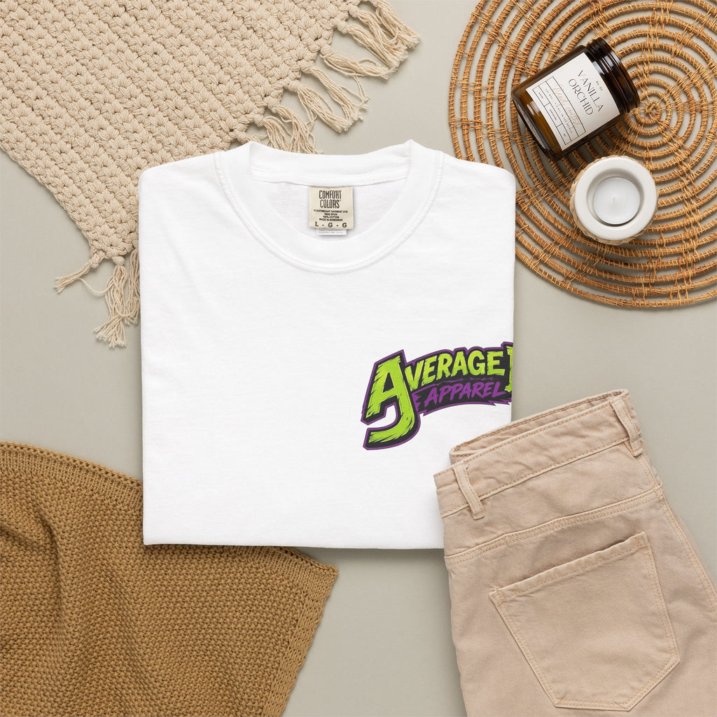 Average D Apparel Graphic T-Shirt — Retro Green Monster Logo
