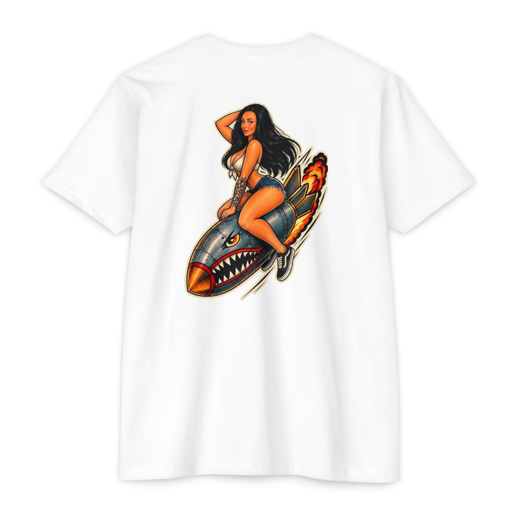 Pinup Girl Rocket Tee — "Average" Retro Graphic T-Shirt