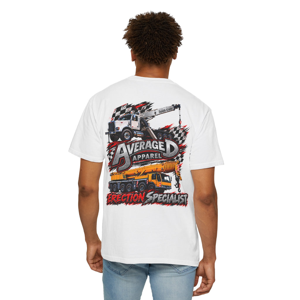 Averaged Apparel Tow Truck Graphic Tee — "So Erect Right Now" Vintage Truck T‑Shirt
