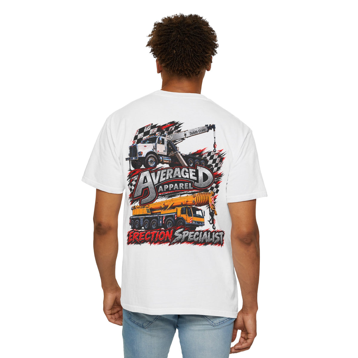 Averaged Apparel Tow Truck Graphic Tee — "So Erect Right Now" Vintage Truck T‑Shirt
