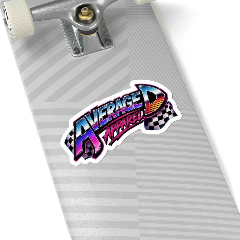 Average D Apparel Retro Racing Kiss-Cut Sticker