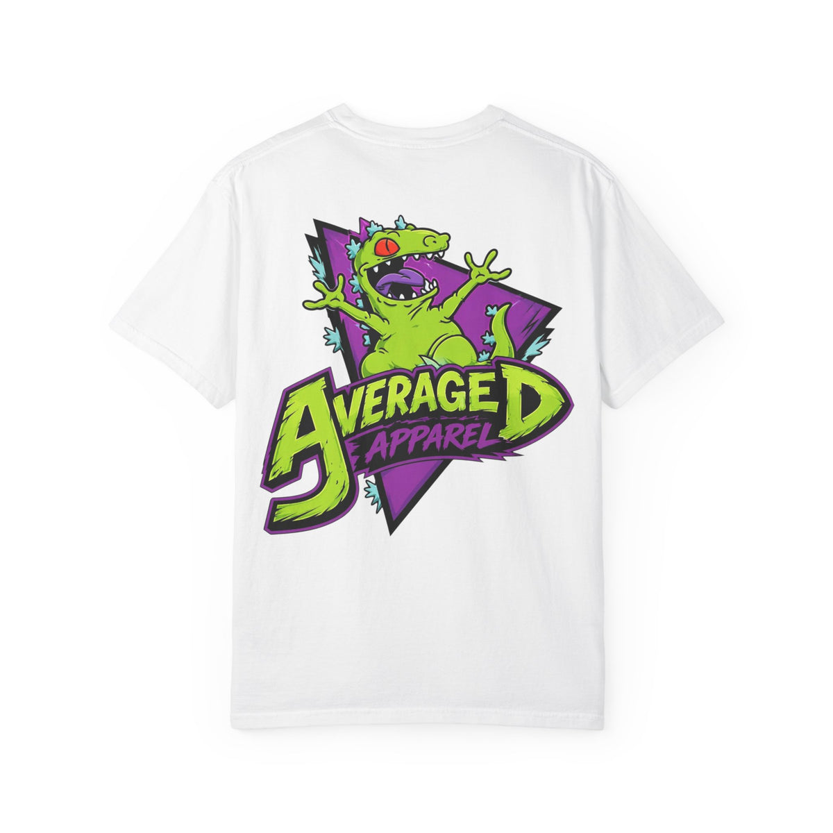 Average D Apparel Graphic T-Shirt — Retro Green Monster Logo