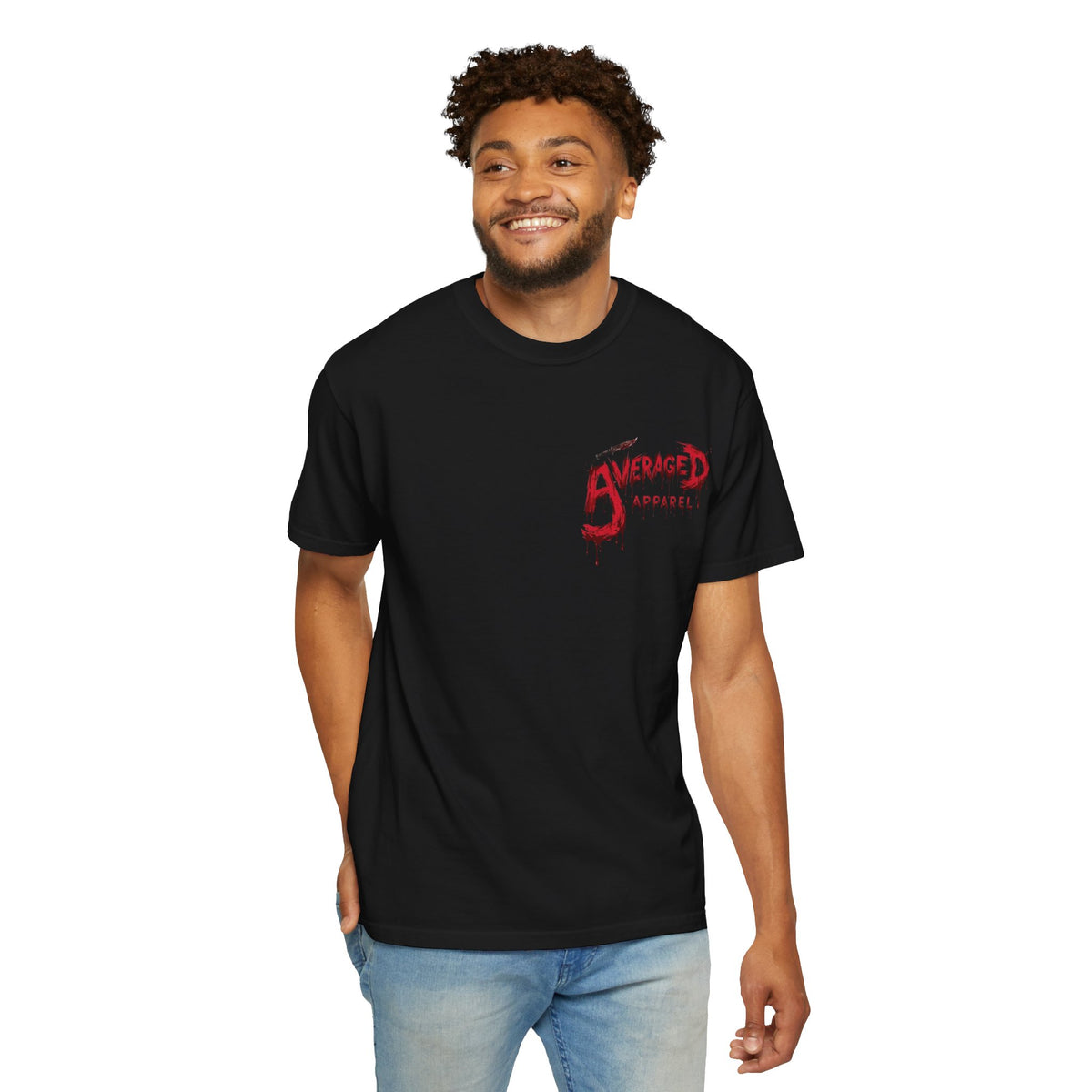 Horror Graphic Tee — “She Will Cut You” Bloodied Knife T-Shirt