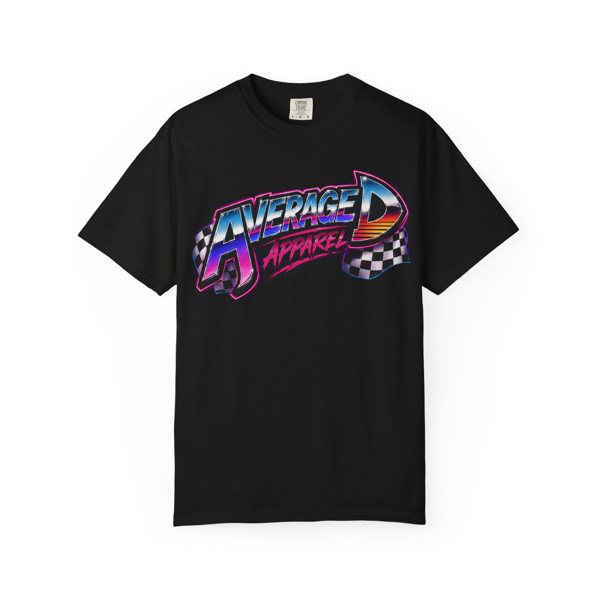 T-Shirt — "Average Apparel" Retro Racing Logo Tee