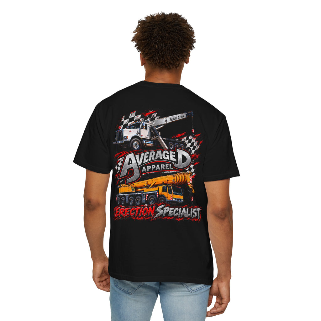 Averaged Apparel Tow Truck Graphic Tee — "So Erect Right Now" Vintage Truck T‑Shirt