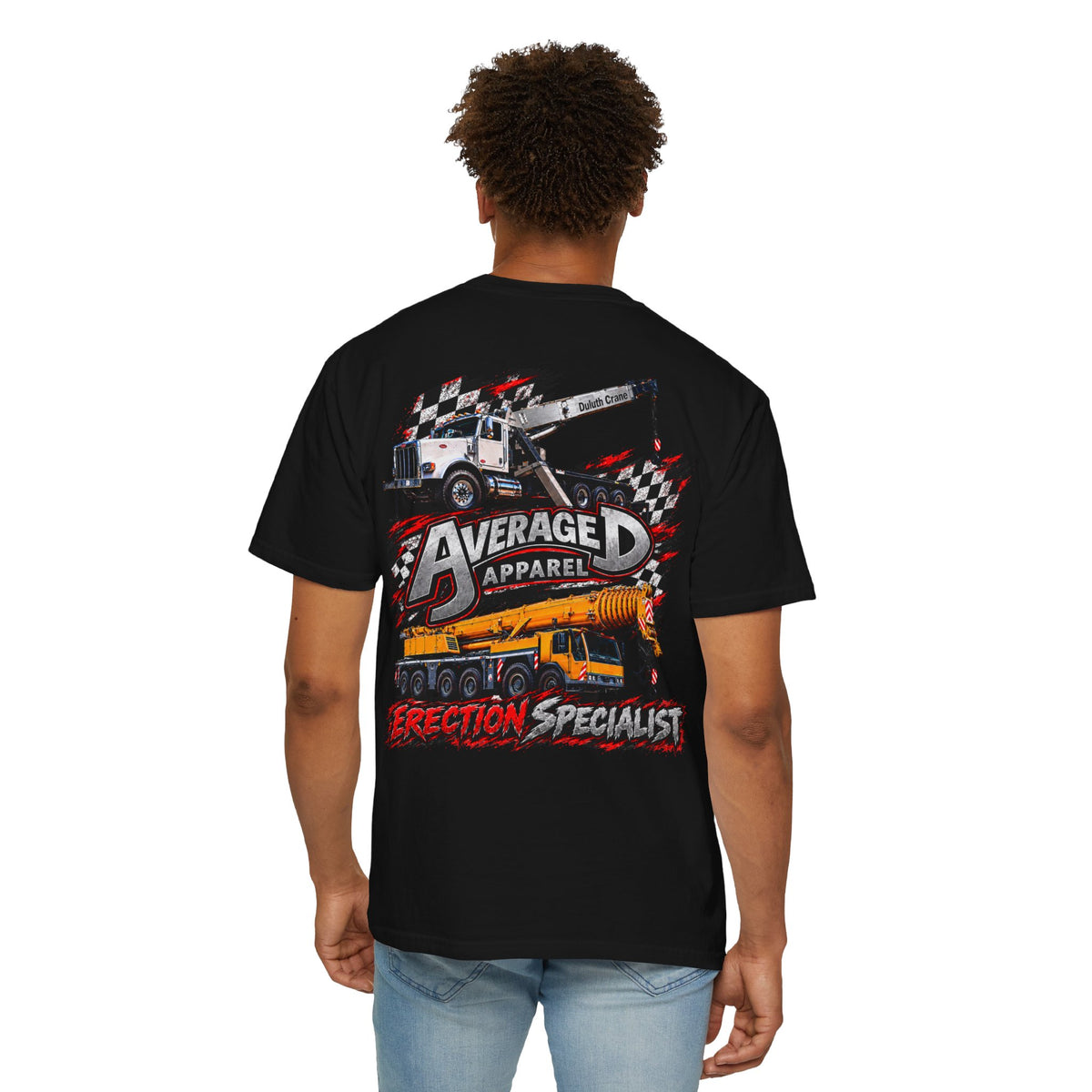 Averaged Apparel Tow Truck Graphic Tee — "So Erect Right Now" Vintage Truck T‑Shirt