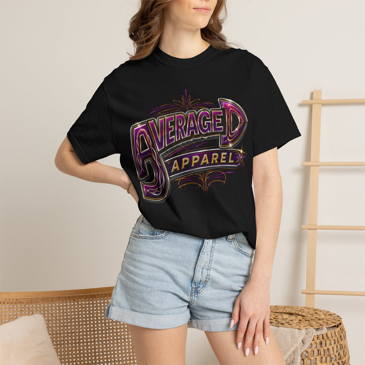 AverageD Apparel Graphic T-Shirt — Retro Script Logo Tee
