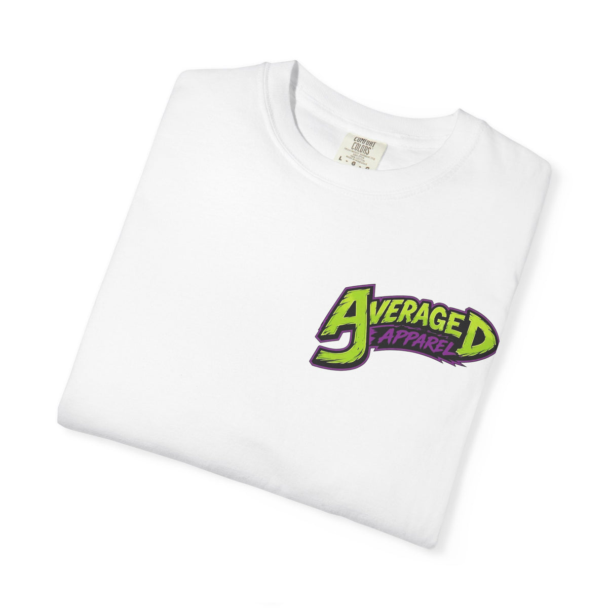 Average D Apparel Graphic T-Shirt — Retro Green Monster Logo
