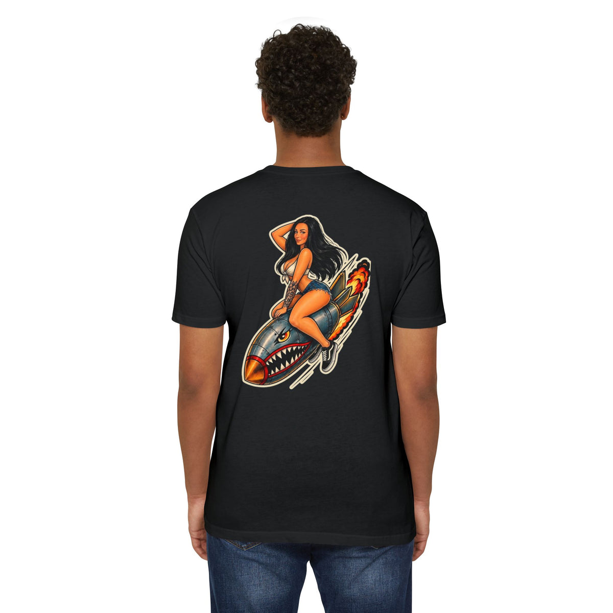 Pinup Girl Rocket Tee — "Average" Retro Graphic T-Shirt