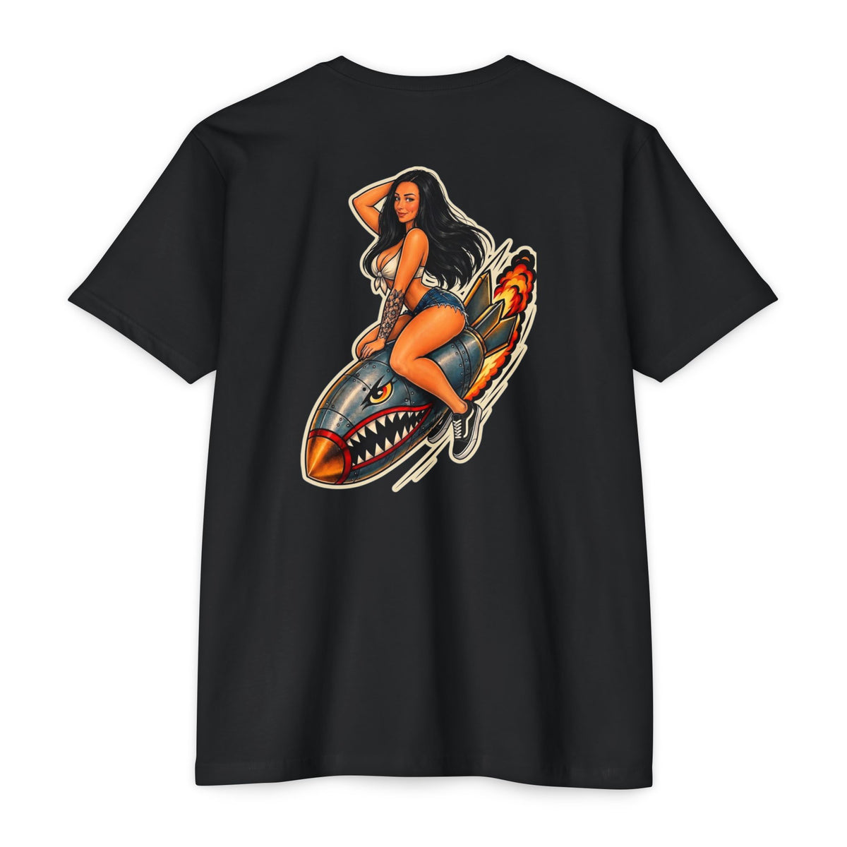 Pinup Girl Rocket Tee — "Average" Retro Graphic T-Shirt