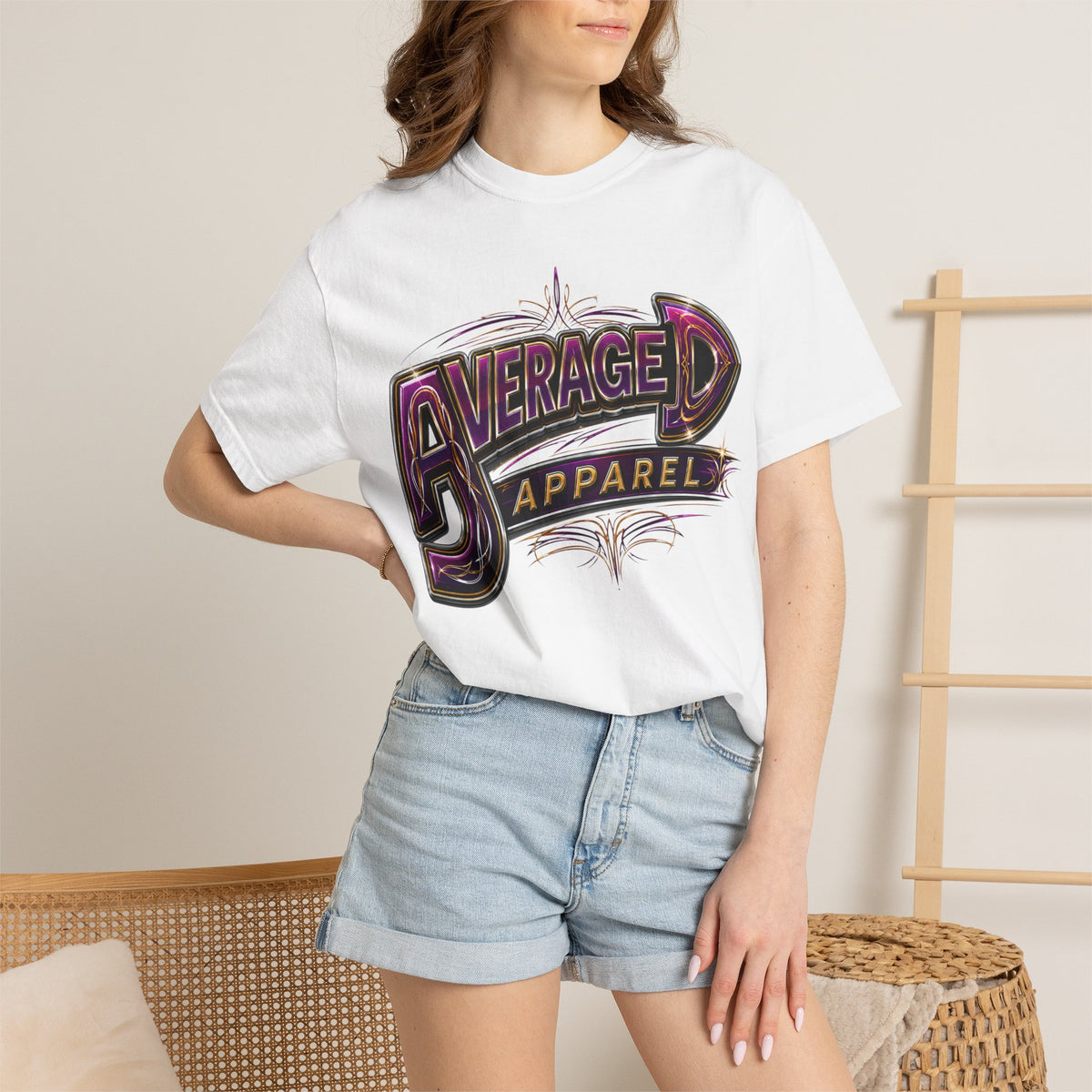 AverageD Apparel Graphic T-Shirt — Retro Script Logo Tee