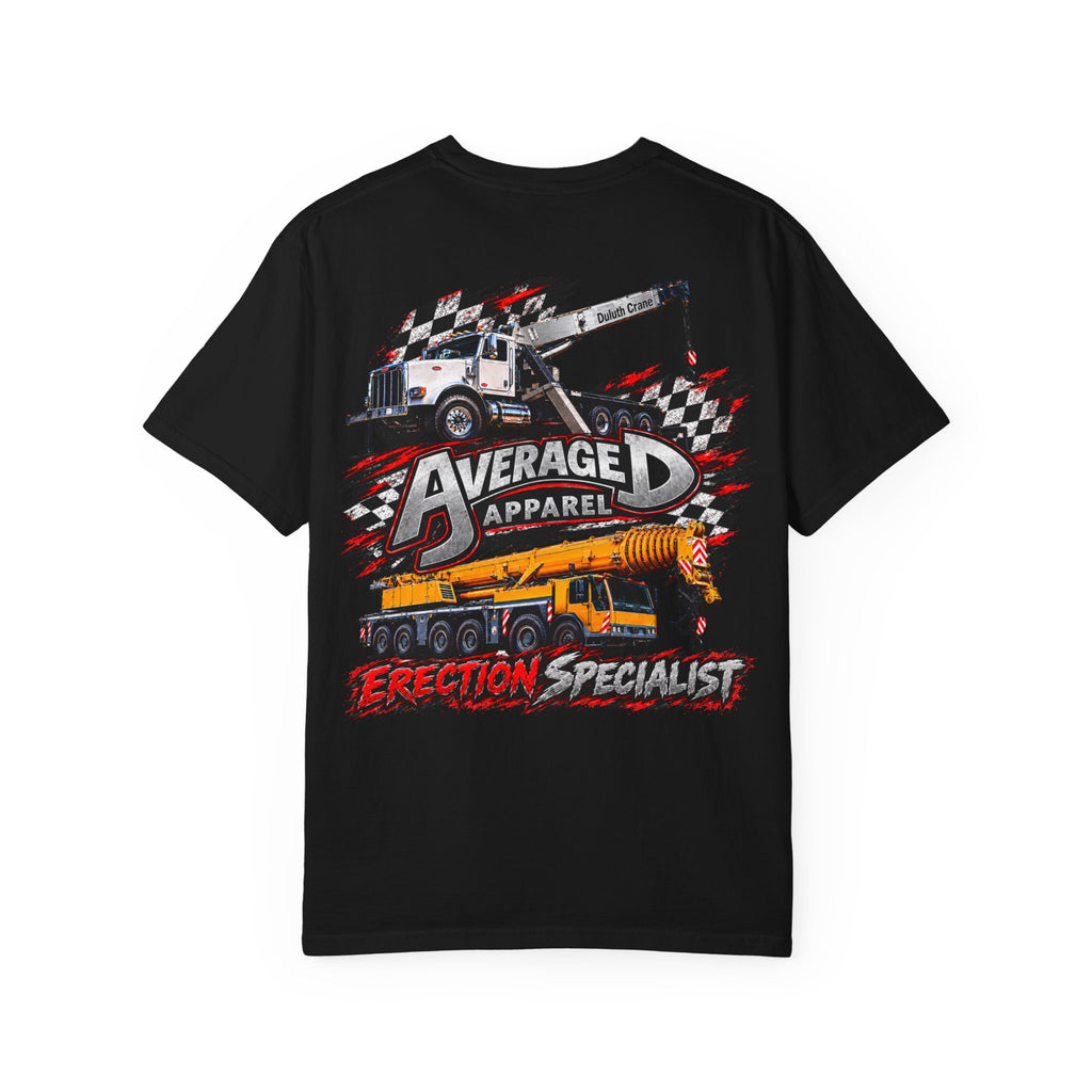 Averaged Apparel Tow Truck Graphic Tee — "So Erect Right Now" Vintage Truck T‑Shirt