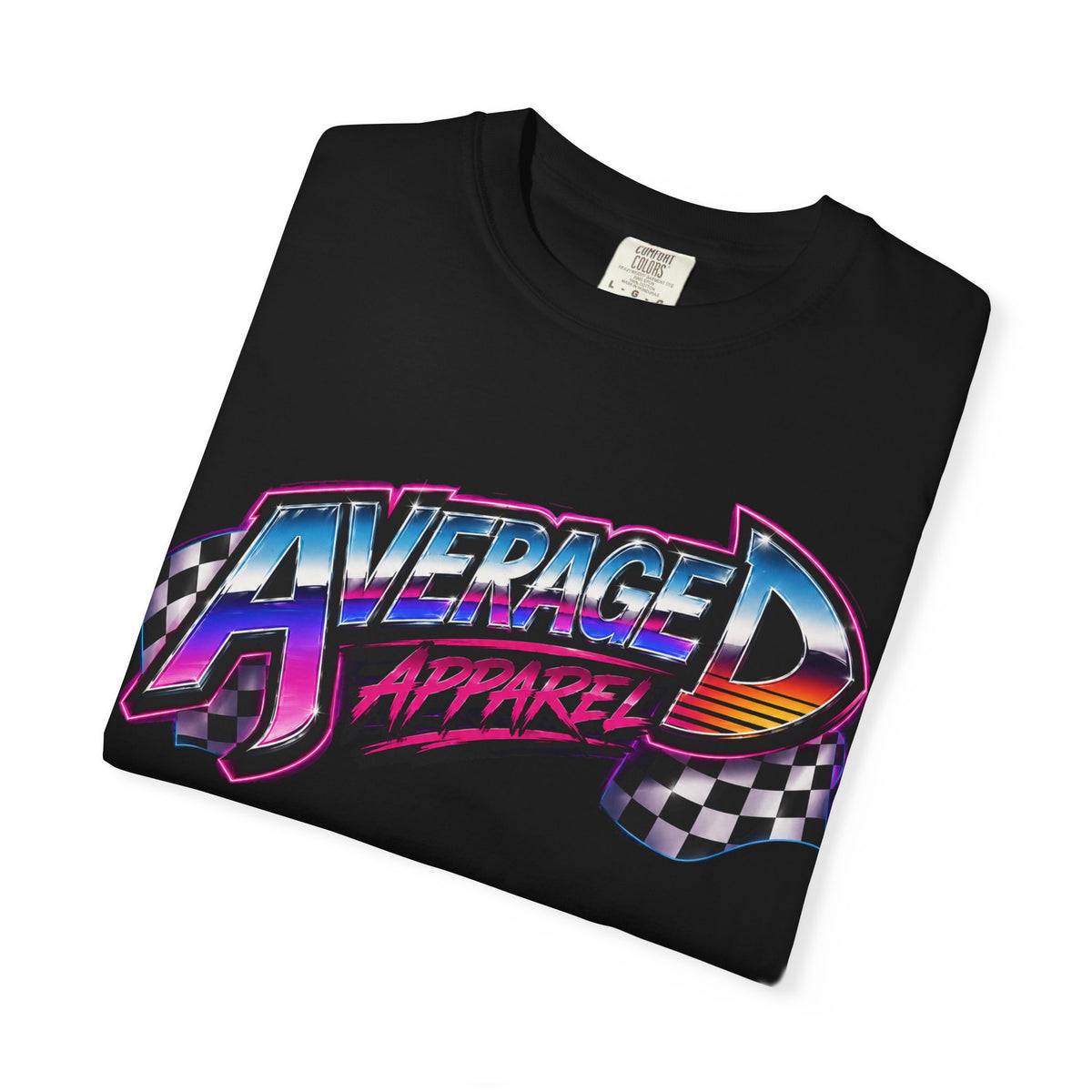 T-Shirt — "Average Apparel" Retro Racing Logo Tee